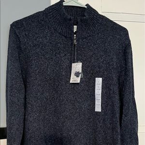 New mens 1/4 zip sweater
